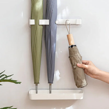 Wall-Mounted Umbrella Rack - Modern Entryway Organizer