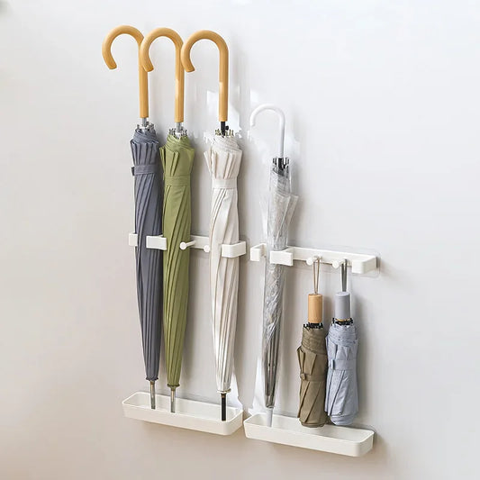 Wall-Mounted Umbrella Rack - Modern Entryway Organizer